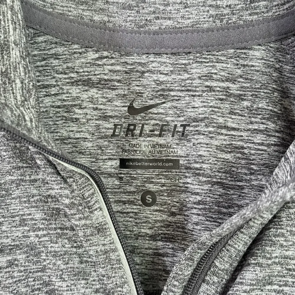 Nike Dri-Fit Ole Miss Quarter Zip Pullover S Gray Long Sleeve Running Athletic